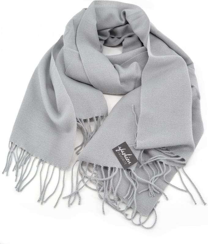 Flore Sjaal - Grijs | 190 x 70 cm | Herfst/Winter | Polyester | Fashion Favorite