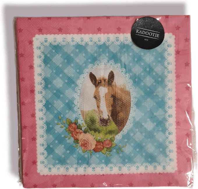 Papieren servetten – Paard 20 st - 33 x 33 cm