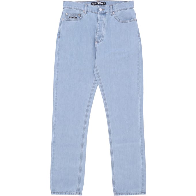 Normale denim lichtblauwe herenjeans