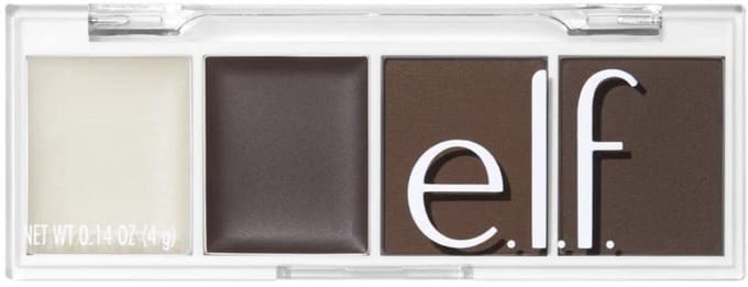 e.l.f. Bite-Size Brow Palette - Wenkbrauwpoeder & Wax - Dark Brown - 4 g