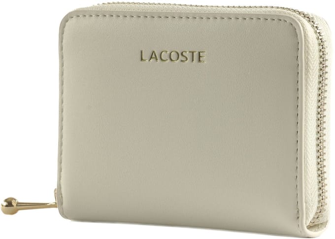 LACOSTE portemonnee Zip Coin Wallet Farine wit