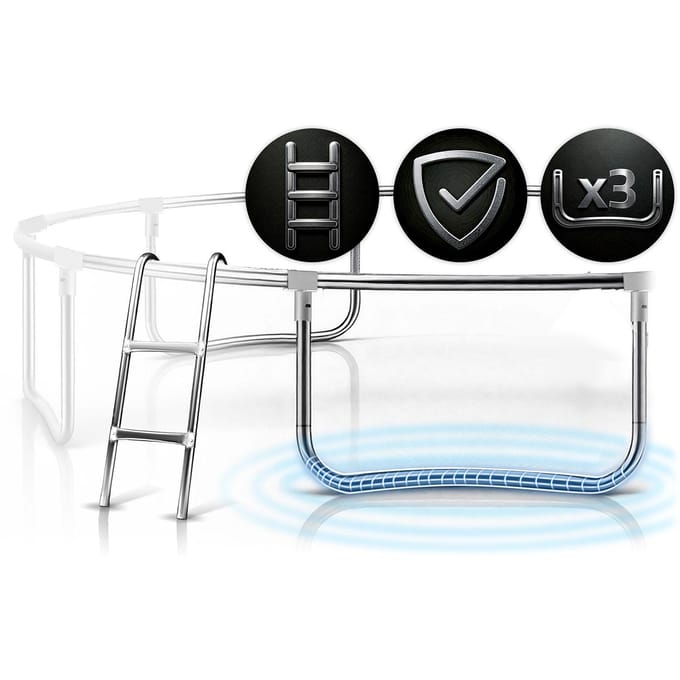Neo-Sport - Tuintrampoline - 6ft/183cm - Met Veiligheidsnet - Met Ladder