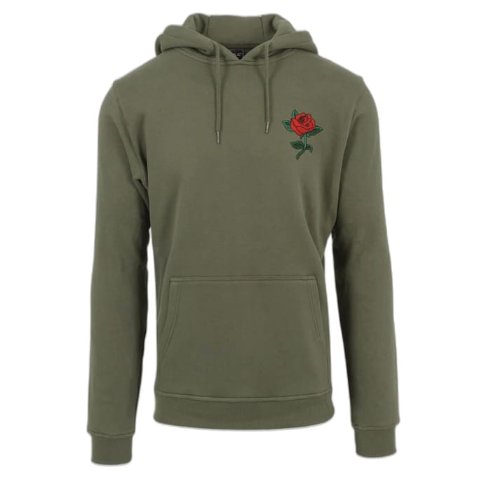 Mister Tee - Rose Hoodie/trui - XS - Olijfgroen