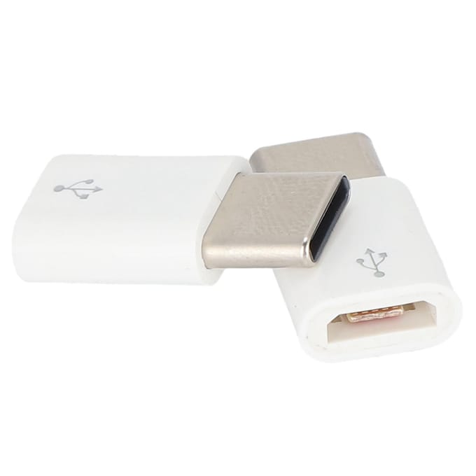 2 Stuks Adapter Micro naar TypeC Plug Play Geweldige Compatibiliteit Conversiekop voor Gegevensoverdracht Opladen