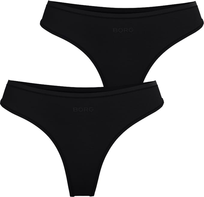 Björn Borg dames Soft Touch thong - string (2-pack) - zwart - zwart