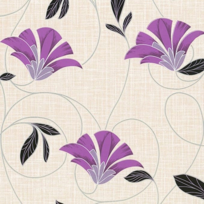 PAARS BLOEMEN BEHANG ERISMAN 9632-09