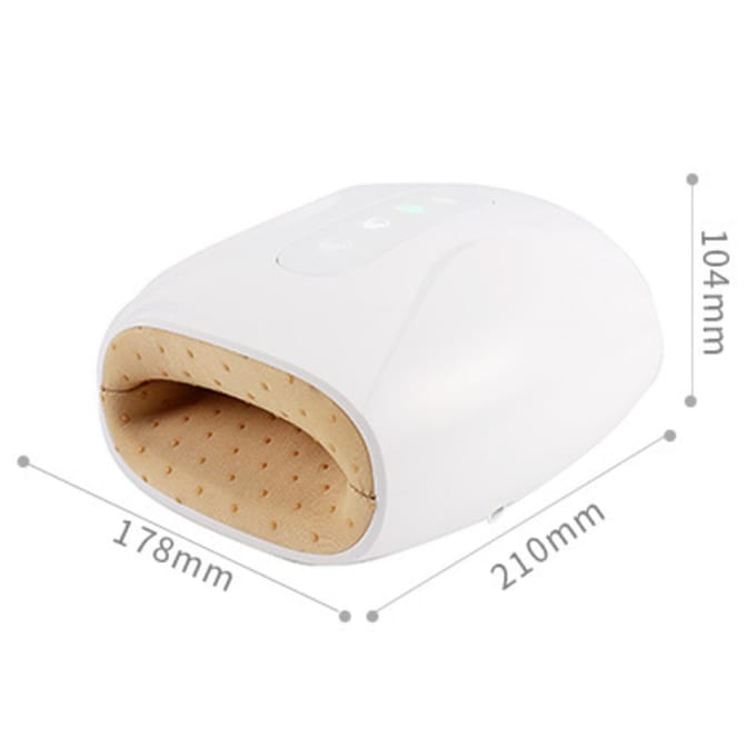 Kleine handmassager Anti-zweet Huidvriendelijk Touchscreen Luchtmassage Verwarming Acupunctuur Medium version beige