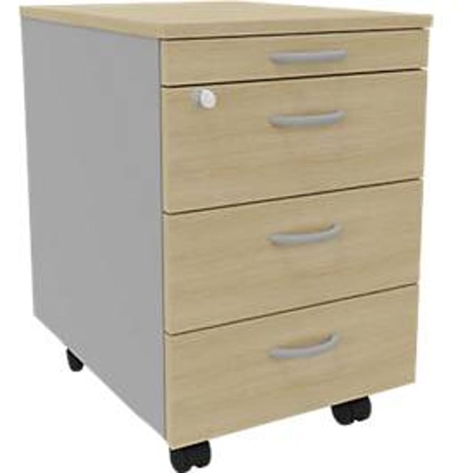 ARLON-OFFICE mobiele lade, B 420 x D 560 x H 585 mm, eiken decor