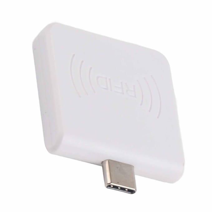 Contactloze Kaartlezer Hoge Frequentie ID Mobiele Telefoon Smart Mini Kaartlezer Mini Type C Wit wit