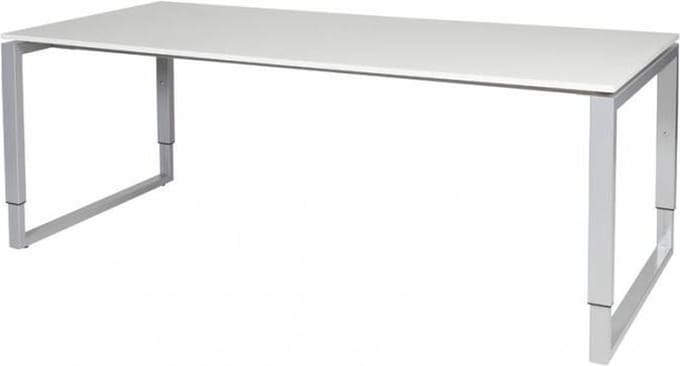 Verstelbaar Bureau - Domino Plus 200x90 wit - alu frame