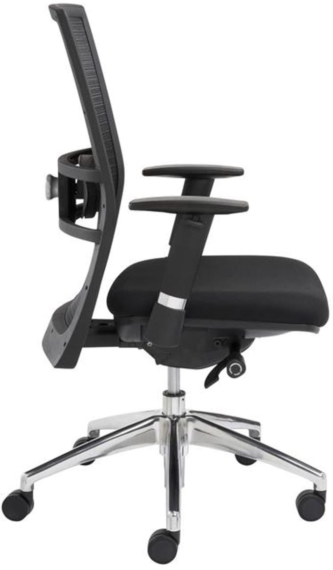 Ergonomische EN-1335 genormeerde bureaustoel 1514 kunststof frame met rug in Wit