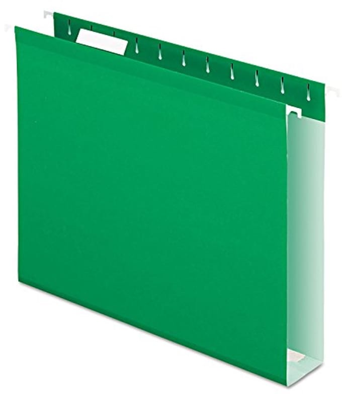 Versterkte 2-Inch Hangmappen - Extra Capaciteit - Helder Groen - 25/Doos