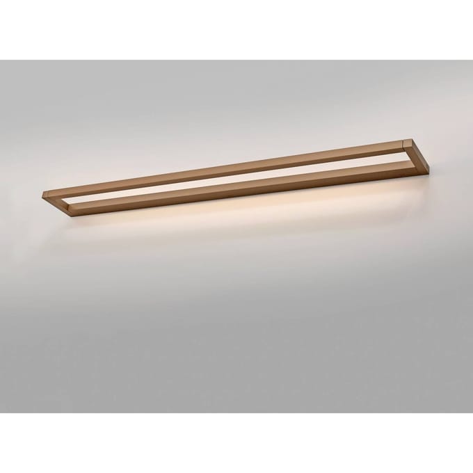 LED wandlamp PURE Puro, brons, breedte 100 cm, aluminium, dimbaar