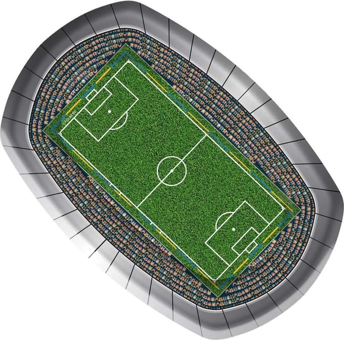 Folat Bordjes soccer party 23 cm 8 stuks