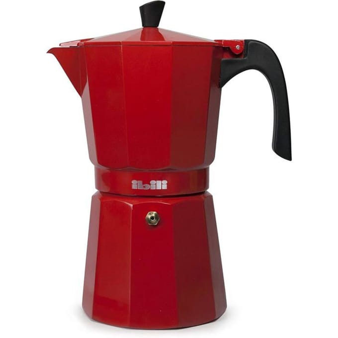 Cafetière à expresso - IBILI - Bahia - Rouge - 3 Tasses - Aluminium rouge