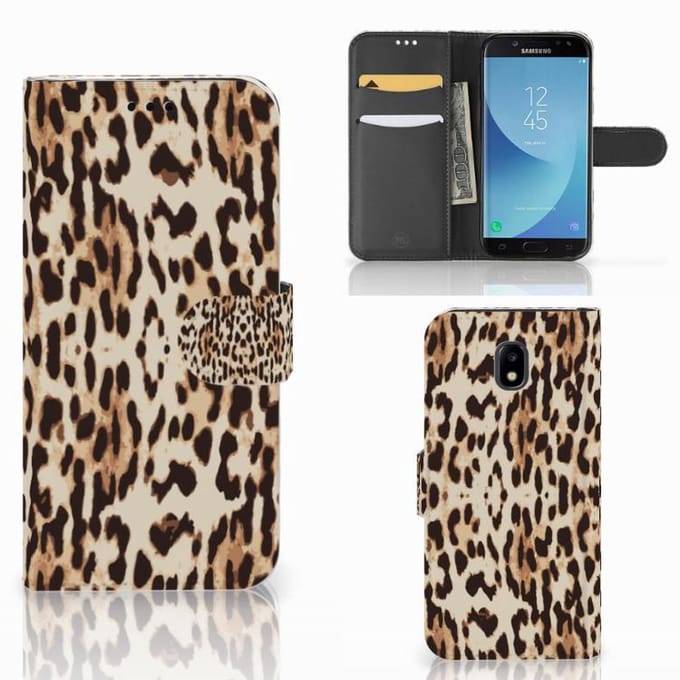 Samsung Galaxy A30 Telefoonhoesje met Pasjes Leopard