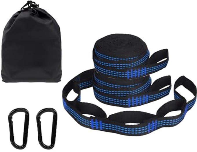 Hammock Hanging Attachment Set of 2 with Carabiner Hooks