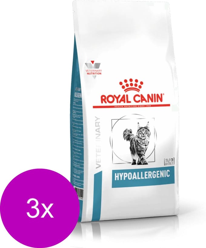 Royal Canin Veterinary Diet Cat Hypallergenic - Kattenvoer - 3 x 2.5 kg