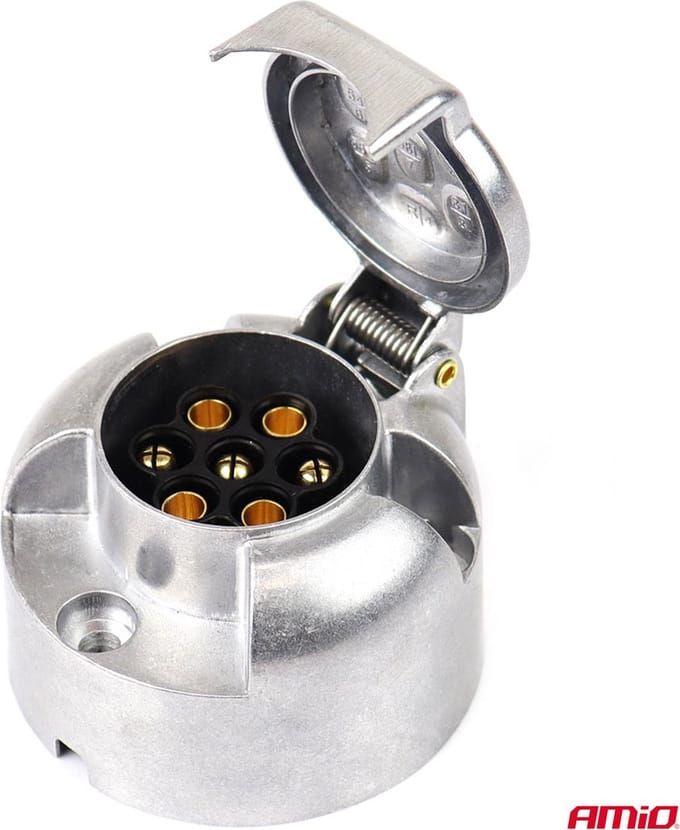 Trekhaak stekker 7 polig - stekkerdoos 7 pins - Aluminium