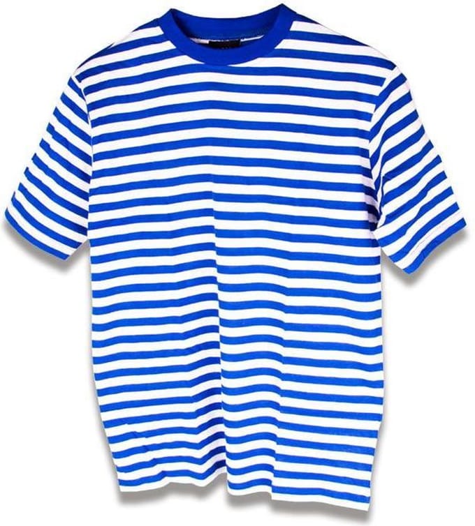 Dorustrui korte mouw - Blauw-wit - L