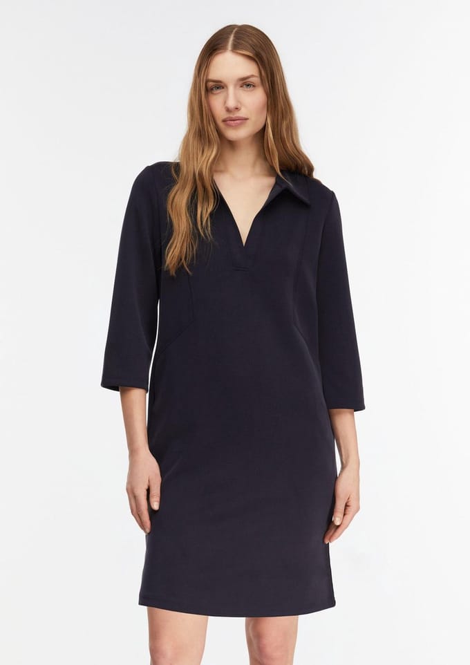 comma - female - Mini-jurk met polokraag en naaddetails