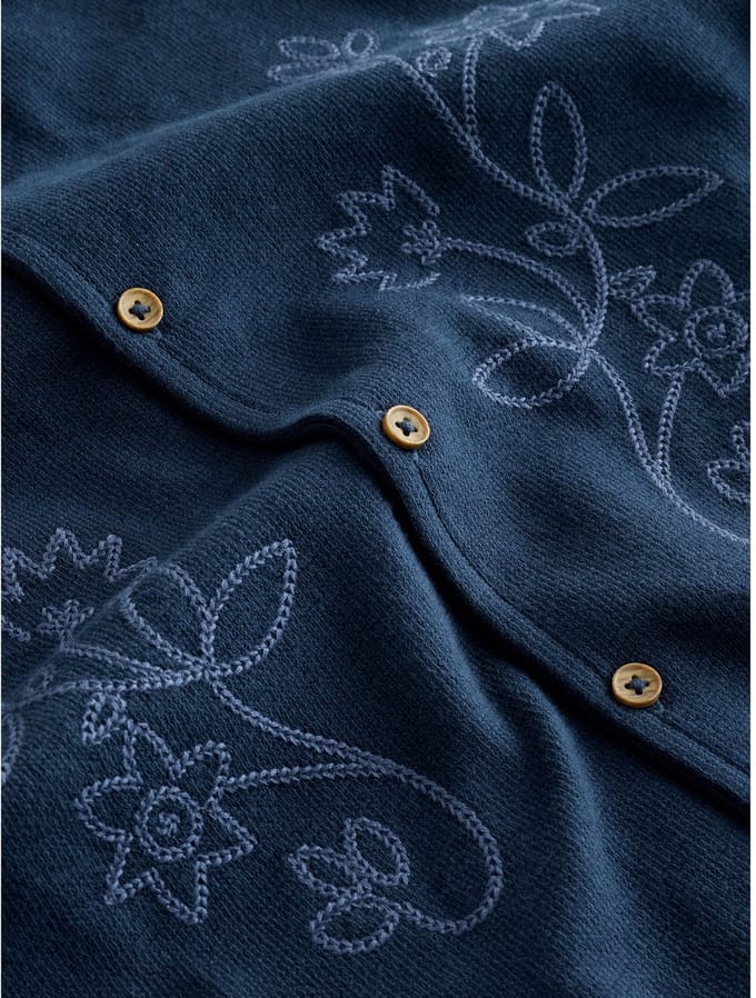 Next - Jongens - Set van overhemd met revers en knoopsluiting en short - Blauw