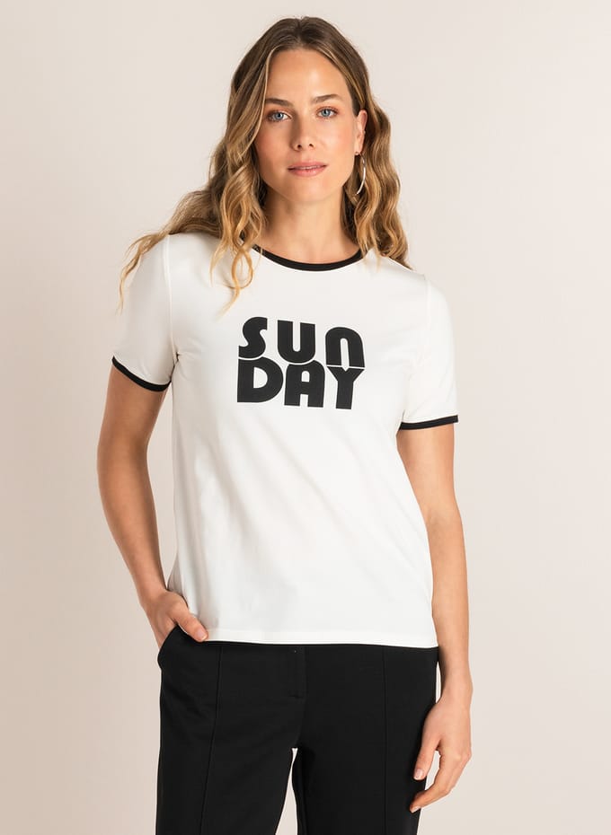 IVY BEAU Semma Tops - Off White/Black - maat 38