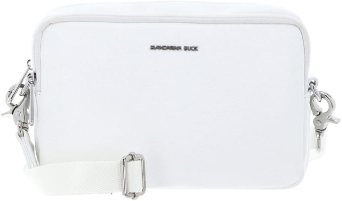 MANDARINA DUCK Leren schoudertas Mellow Leather Crossbody Camera Bag Blanc wit