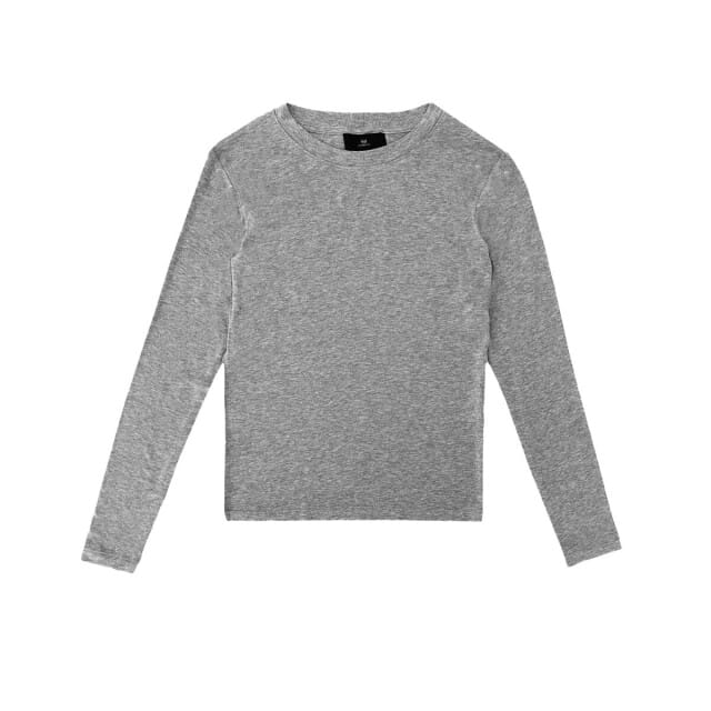 WITHBLACK Wbljosefine Ls Tee Tops & T-shirts Dames - Shirt - Lichtgrijs - Maat M