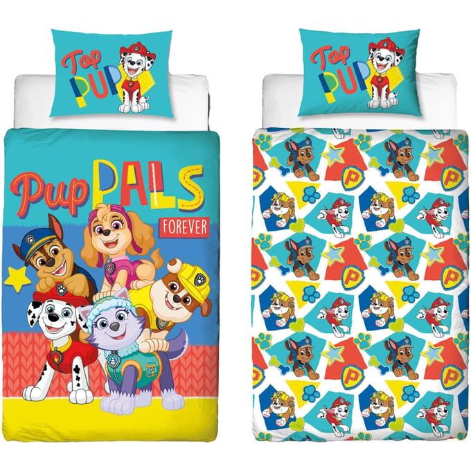 Paw Patrol Dekbedovertrek - 140 x 200 cm - Polyester - Bijpassend kussensloop 60 x 70 cm