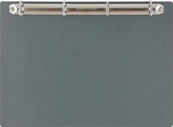 Magnetisch klembord A4 incl. ringband (liggend) - Grijs