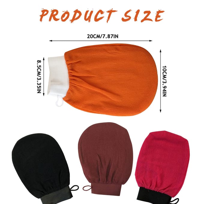 Bad Douche Lichaamsmassage Handschoen Wassen Handdoek Scrubber oranje