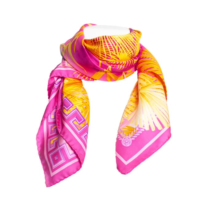 Atelier Versace Roze sjaal met jungleprint