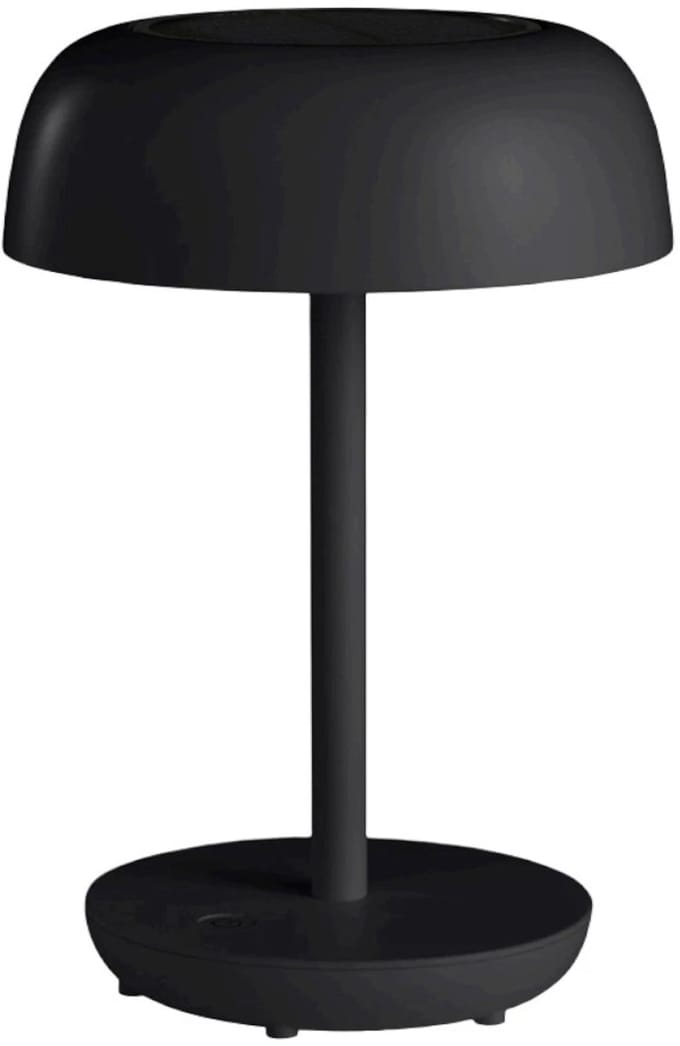 Kynast LED tafellamp Solar & USB lamp 29cm dimbaar mat Zwart zware uitvoering binnen en buiten terras caravan en camping