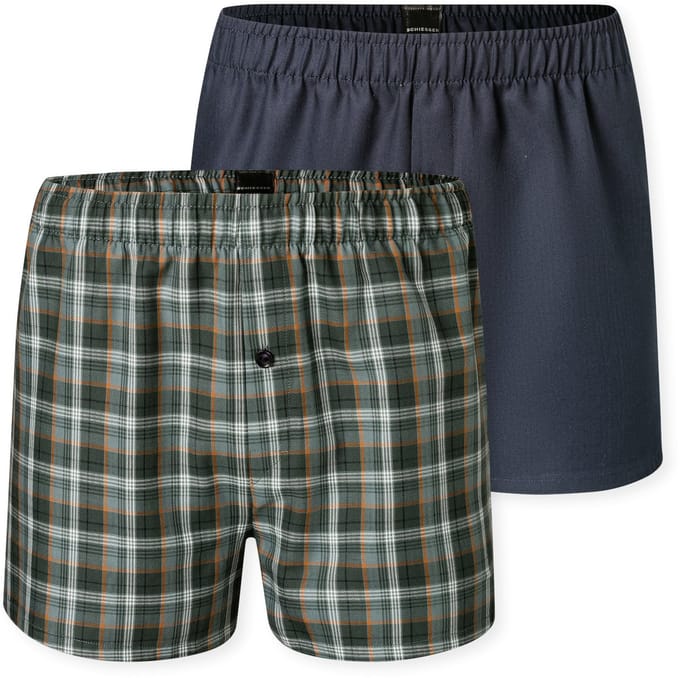 Boxershorts geweven 2-pack ruit meerkleurig - Boxershorts multipacks 164