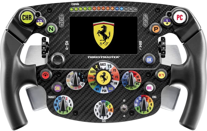 Thrustmaster Formula Wheel Add-On Ferrari SF-25 Edition – Officiële 1:1 Replica – PS5, PS4 & PC - uitgerust met de Next-Gen Quick Release - Voor T598 T818