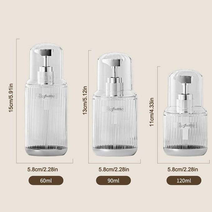 Draagbare 60/90/120ml Pompfles Transparante Herbruikbare Zeepdispenser Dispenserfles voor Lotion Shampoo Douchegel white