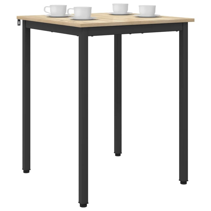 vidaXL - Eettafels - 60 - x - 60 - x - 75 - cm - Bewerkt - hout - Sonoma - Eiken - Vierkant