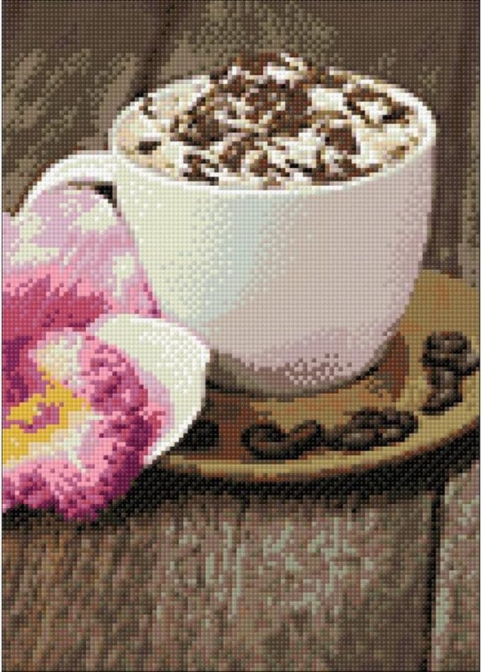 Wizardi Diamond Painting Kit Cappucino WD037