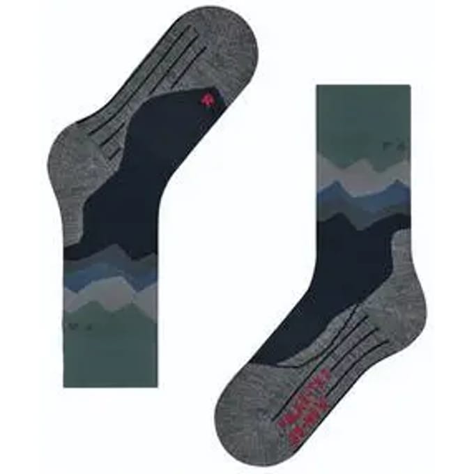 FALKE TK2 anti-blaar dik wol functioneel materiaal wandelsokken heren blauw - maat 39-41