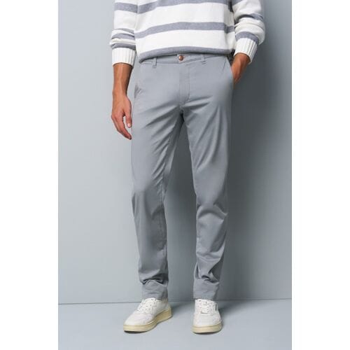 Meyer Broek M5 Chino Light Summer Twill Comfort Stretch Grijs / male