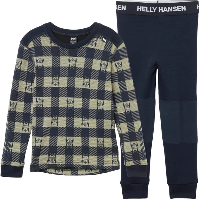 Merinowol ondergoedset voor kinderen Helly Hansen Graphic Lifa