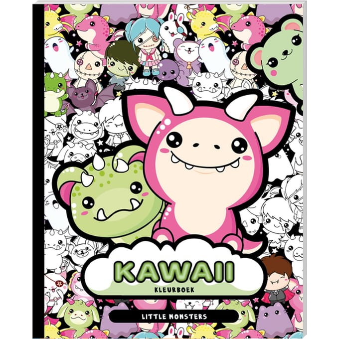 Kleurboek Kawaii Little Monsters