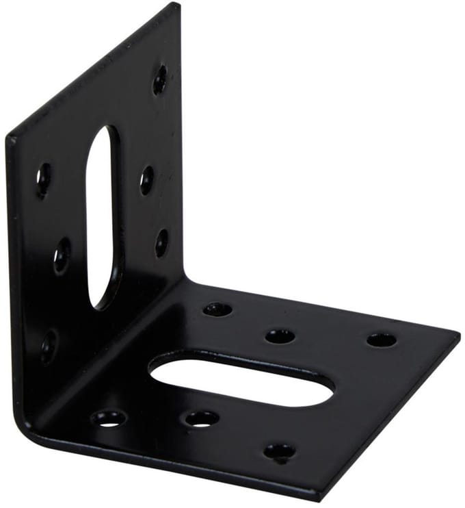 Hoekanker Vlak - 50 x 50 x 58 x 2.5 mm - Zwart