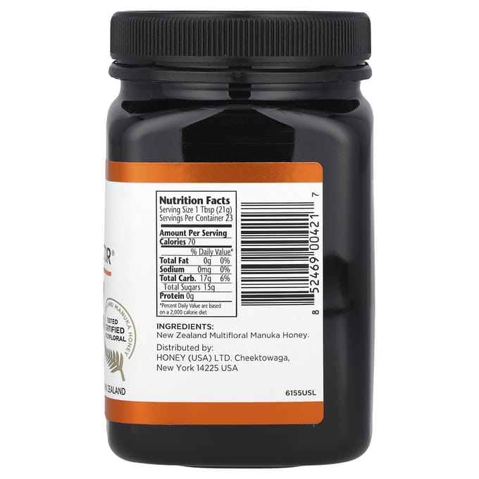 Manuka Doctor, Manuka Honing Variëteit Honing, MGO 60+, 500 g (17,6 oz)