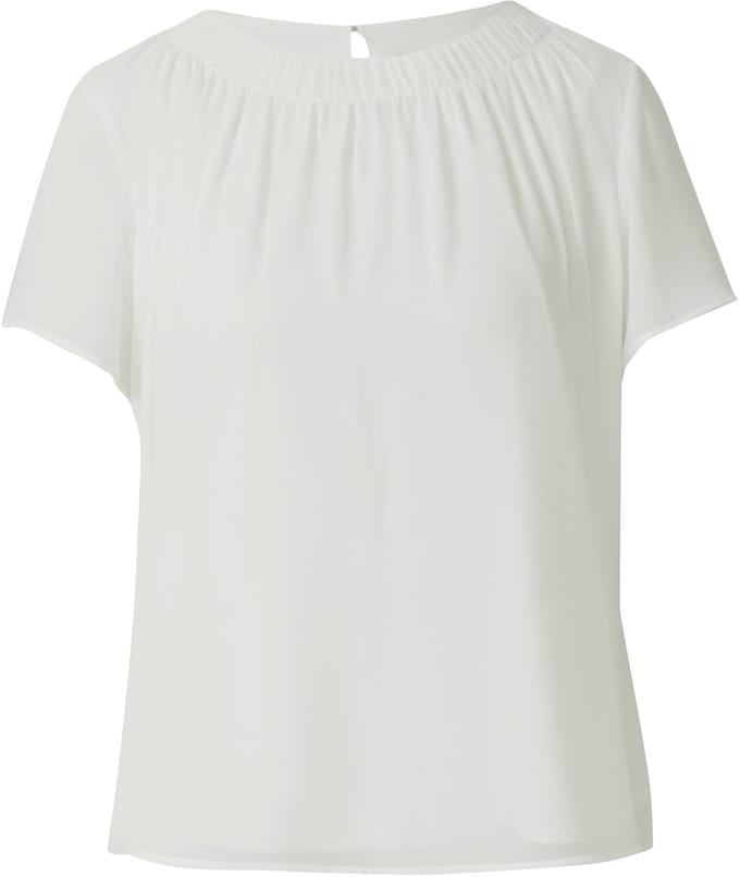Regular fit blouseshirt met semitransparante mouwen