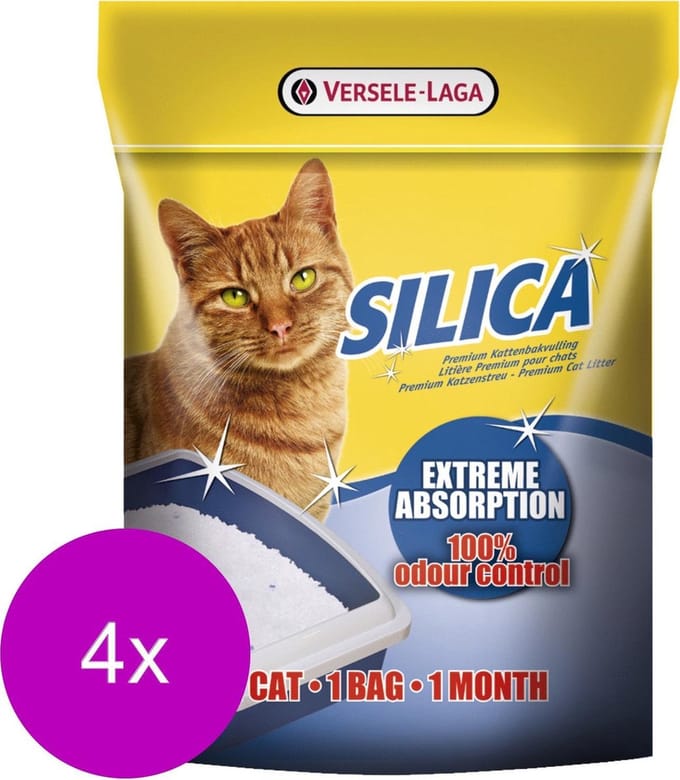 Versele-Laga Silica Silicagel - Kattenbakvulling - 4 x 5 l