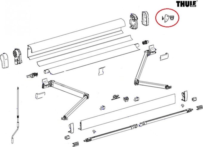 Thule Connection Pieces Tension Rafter 4900