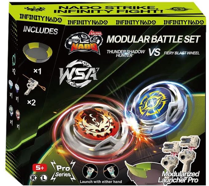INFINITY NADO - Battle Set Arena + 2 lanceerders + 2 metalen tollen