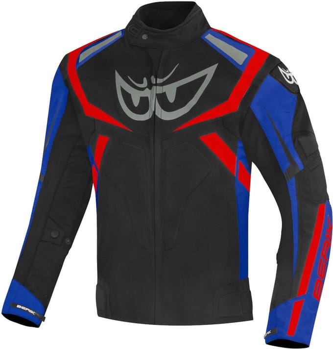 Berik The Eye Zwart Blauw Waterdichte Textiele Motorjas - Jas